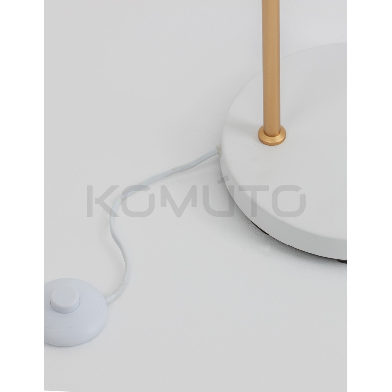 Lampa podłogowa Maxim biało złota 165