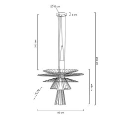 Lampa Wisząca geometryczna SESTO 250 czarna Lampa Wisząca geometryczna SESTO 250 czarna