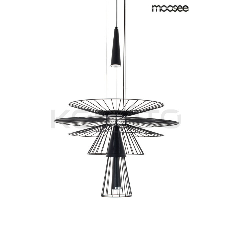 Lampa Wisząca geometryczna SESTO 250 czarna Lampa Wisząca geometryczna SESTO 250 czarna