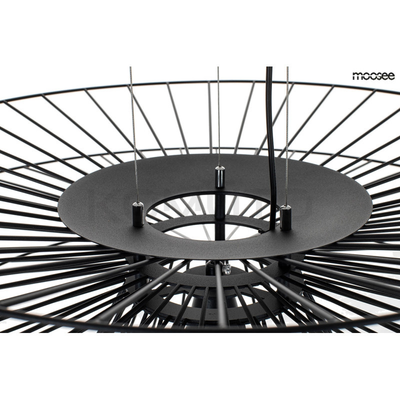 Lampa Wisząca geometryczna SESTO 250 czarna Lampa Wisząca geometryczna SESTO 250 czarna
