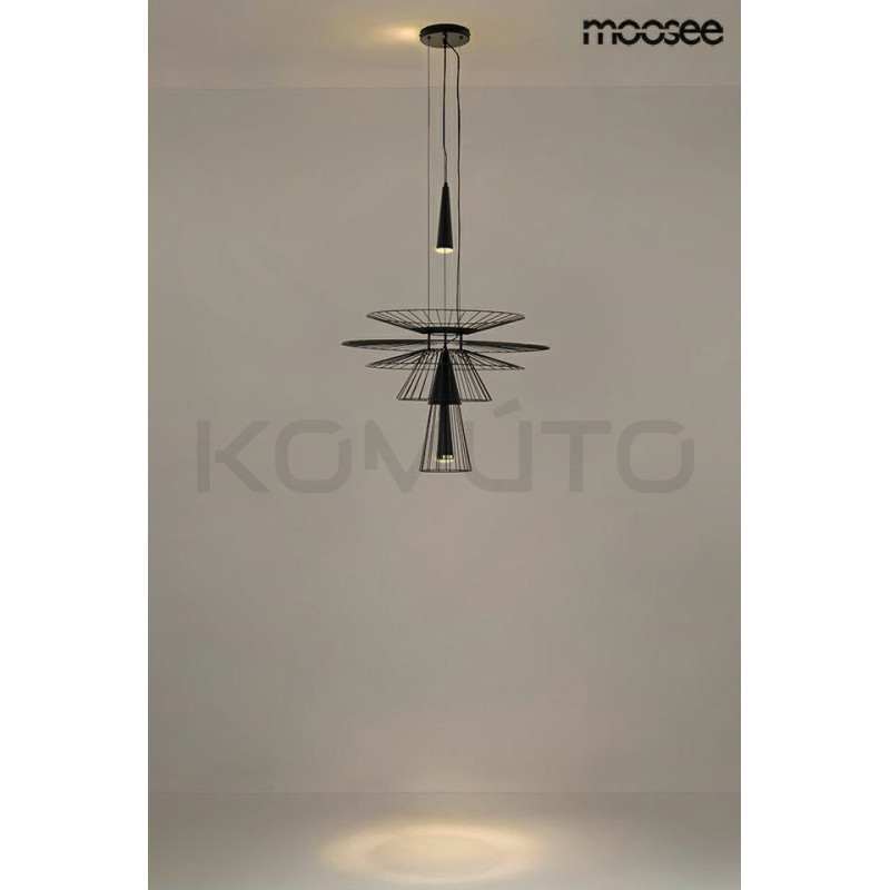 Lampa Wisząca geometryczna SESTO 250 czarna Lampa Wisząca geometryczna SESTO 250 czarna