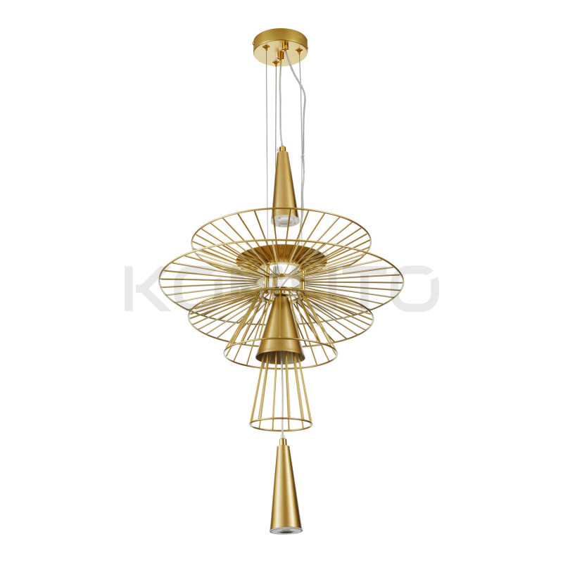 Lampa Wisząca geometryczna SUSSO SESTO 60 wys 245 złota