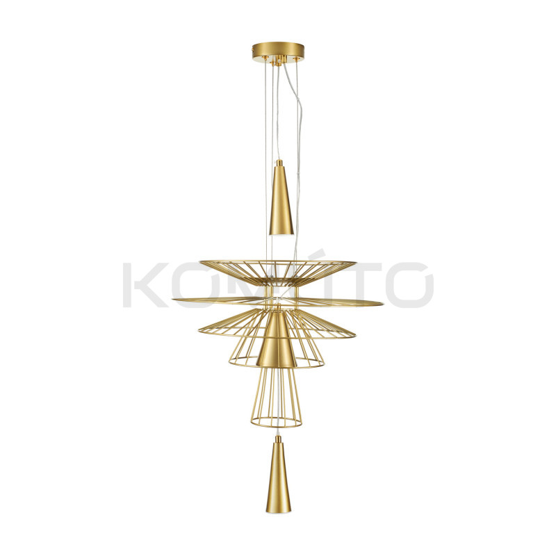 Lampa Wisząca geometryczna SUSSO SESTO 60 wys 245 złota