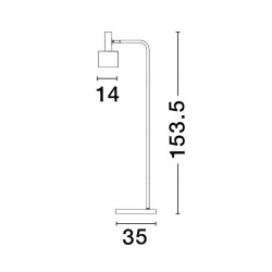 Lampa podłogowa Maxim czarno złota 153