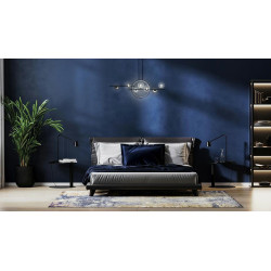 Nowoczesna Lampa wisząca ALURE LINE TWIN 90 pozioma czarna Nowoczesna Lampa wisząca ALURE LINE TWIN 90 pozioma czarna