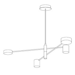 LAMPA WISZĄCA geometryczna  CLEX  4 czarna nowoczesna LAMPA WISZĄCA geometryczna  CLEX  4 czarna nowoczesna