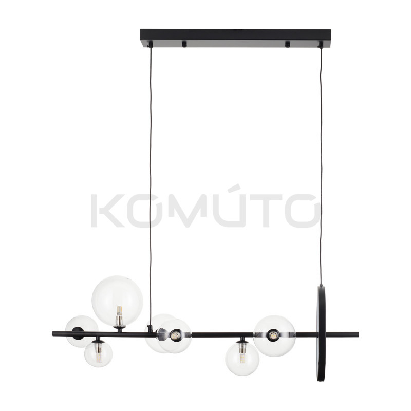 LAMPA WISZĄCA ORION LONG-90 CZARNA pozioma nad stół