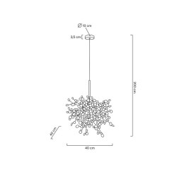Lampa wisząca glamour MONETE złota lub srebrna