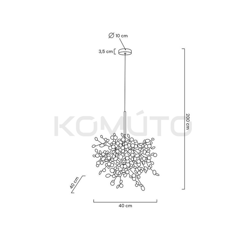 Lampa wisząca glamour MONETE złota lub srebrna