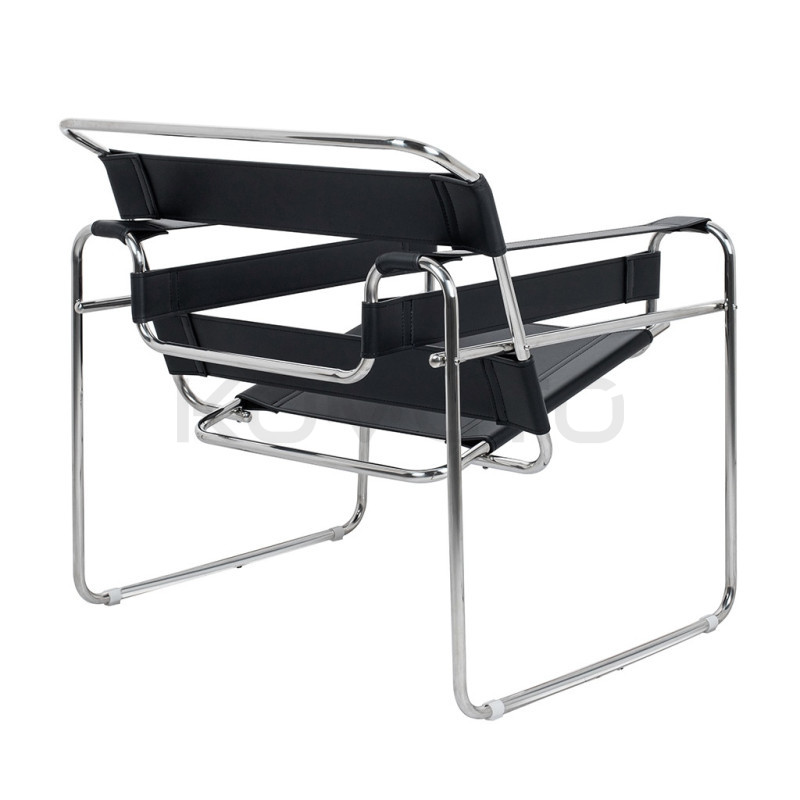 Fotel designerski bauhaus Wassily czarny podstawa z rurek Fotel designerski bauhaus Wassily czarny podstawa z rurek