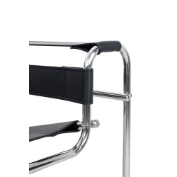 Fotel designerski bauhaus Wassily czarny podstawa z rurek Fotel designerski bauhaus Wassily czarny podstawa z rurek