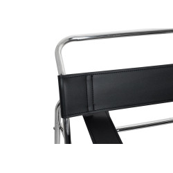 Fotel designerski bauhaus Wassily czarny podstawa z rurek Fotel designerski bauhaus Wassily czarny podstawa z rurek