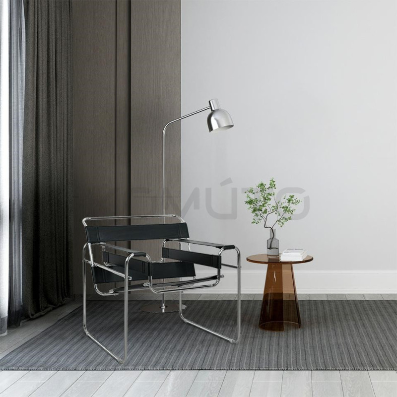 Fotel designerski bauhaus Wassily czarny podstawa z rurek Fotel designerski bauhaus Wassily czarny podstawa z rurek