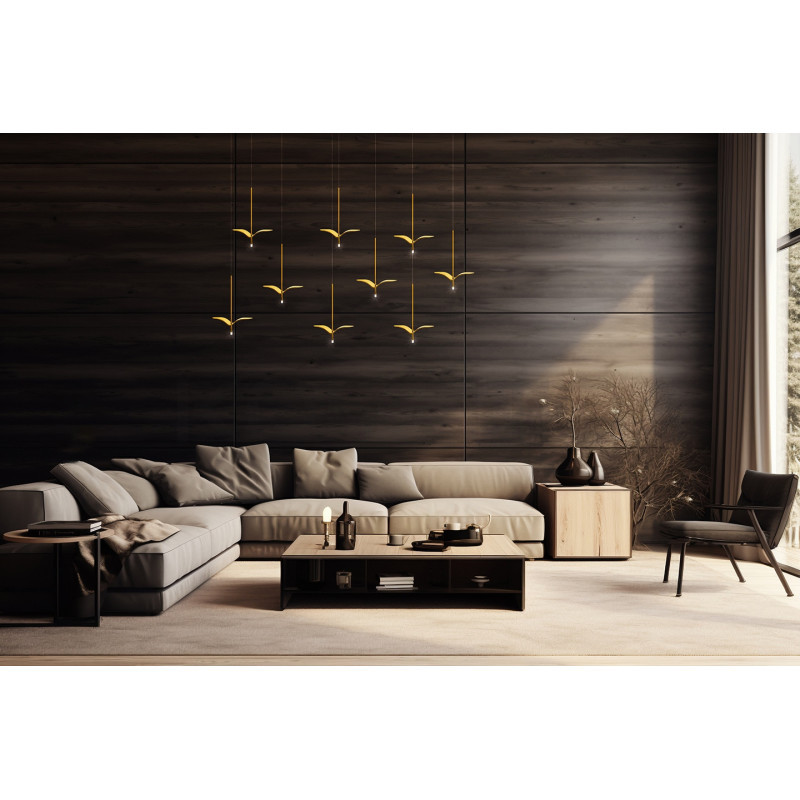 Lampa wisząca glamour GAVI A złota