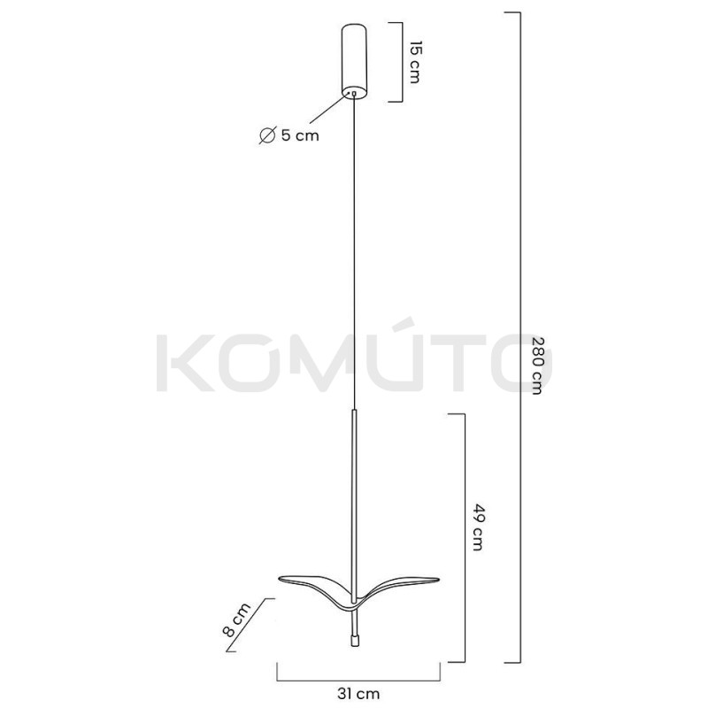 Lampa wisząca glamour GAVI A złota