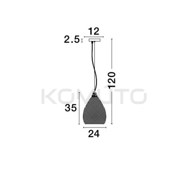 Szklana Lampa wisząca Szyszka 24 srebrna Szklana Lampa wisząca Szyszka 24 srebrna