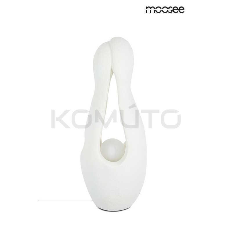 Lampa podłogowa MYKONOS rzeźba biała dekoracja