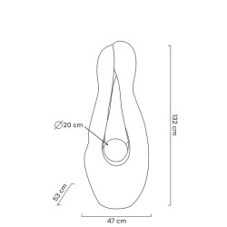 Lampa podłogowa MYKONOS rzeźba biała dekoracja Lampa podłogowa MYKONOS rzeźba biała dekoracja