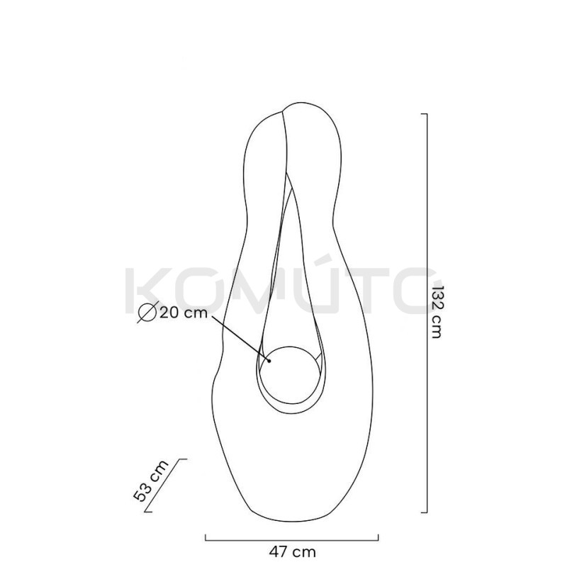 Lampa podłogowa MYKONOS rzeźba biała dekoracja Lampa podłogowa MYKONOS rzeźba biała dekoracja