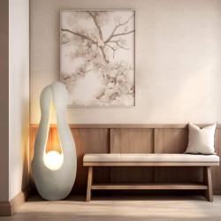 Lampa podłogowa MYKONOS rzeźba biała dekoracja Lampa podłogowa MYKONOS rzeźba biała dekoracja