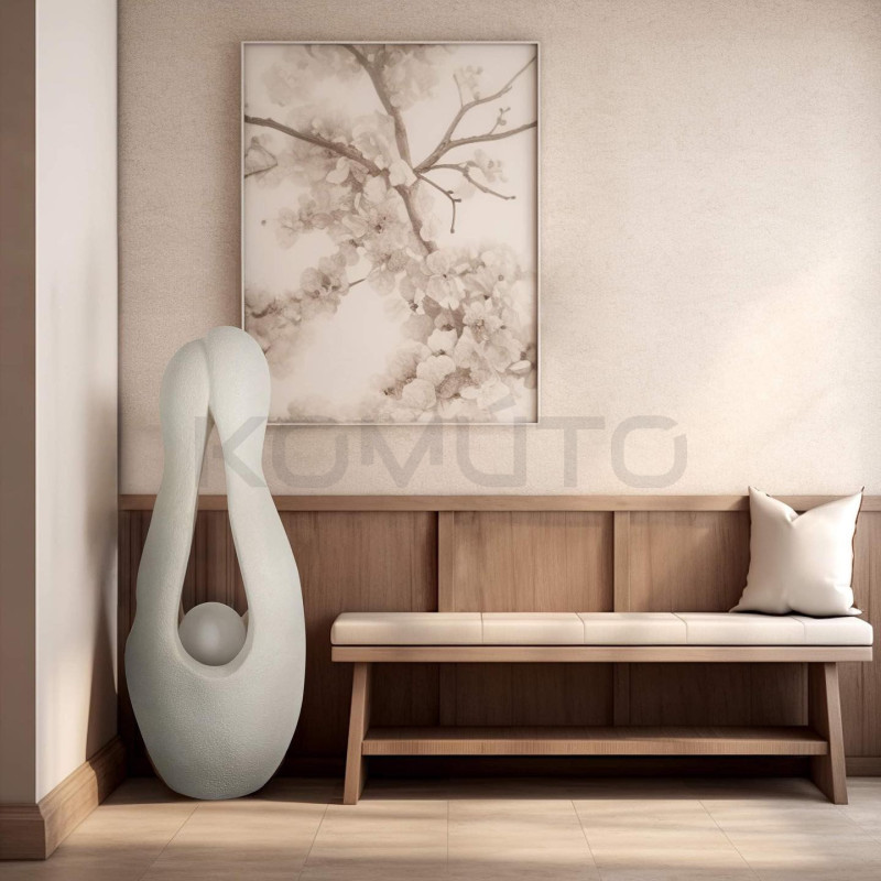 Lampa podłogowa MYKONOS rzeźba biała dekoracja Lampa podłogowa MYKONOS rzeźba biała dekoracja