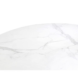 Okrągły stół glamour Maison blat konglomeratu dla 6 osób