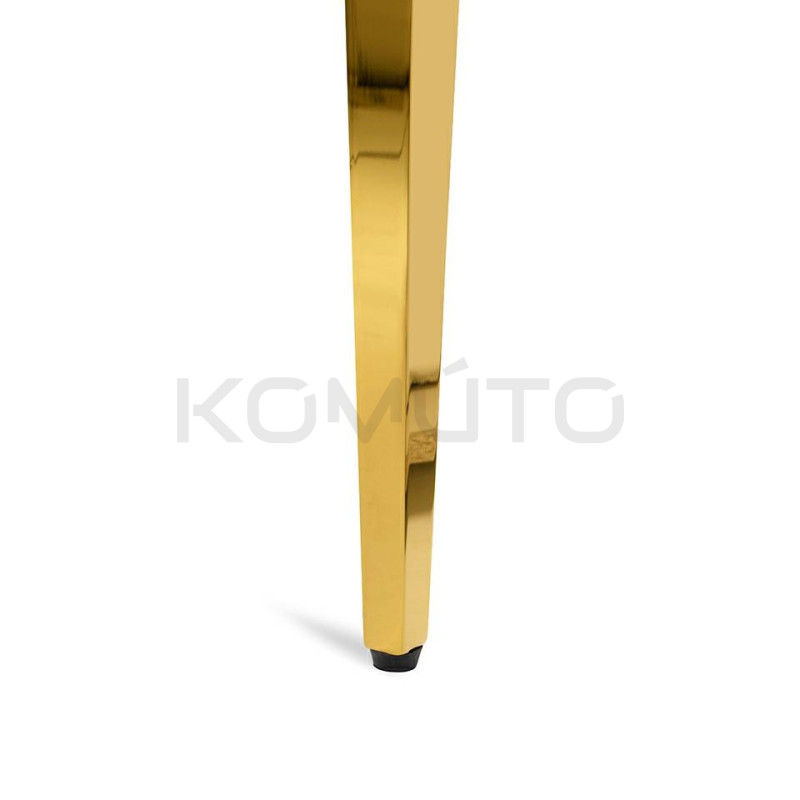 Okrągły stół glamour Maison blat konglomeratu dla 6 osób