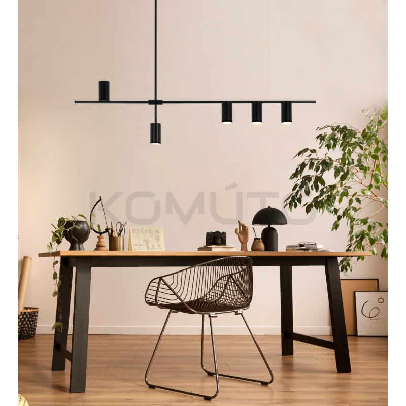 Lampa wisząca pozioma MODERNO 120 czarna nad wyspę Lampa wisząca pozioma MODERNO 120 czarna nad wyspę