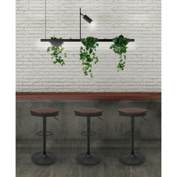 Lampa wisząca Plant Line lampa pozioma z trzema doniczkami  Lampa wisząca Plant Line lampa pozioma z trzema doniczkami