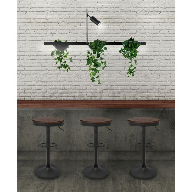 Lampa wisząca Plant Line lampa pozioma z trzema doniczkami  Lampa wisząca Plant Line lampa pozioma z trzema doniczkami