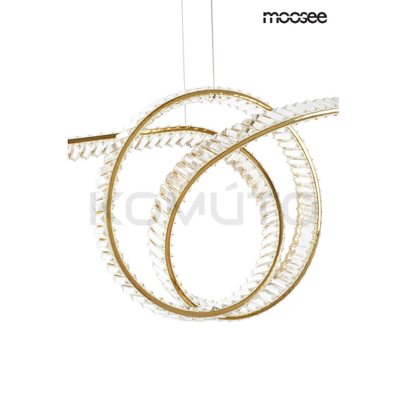 Lampa wisząca kryształowa WAVE 120 złota glamour Lampa wisząca kryształowa WAVE 120 złota glamour