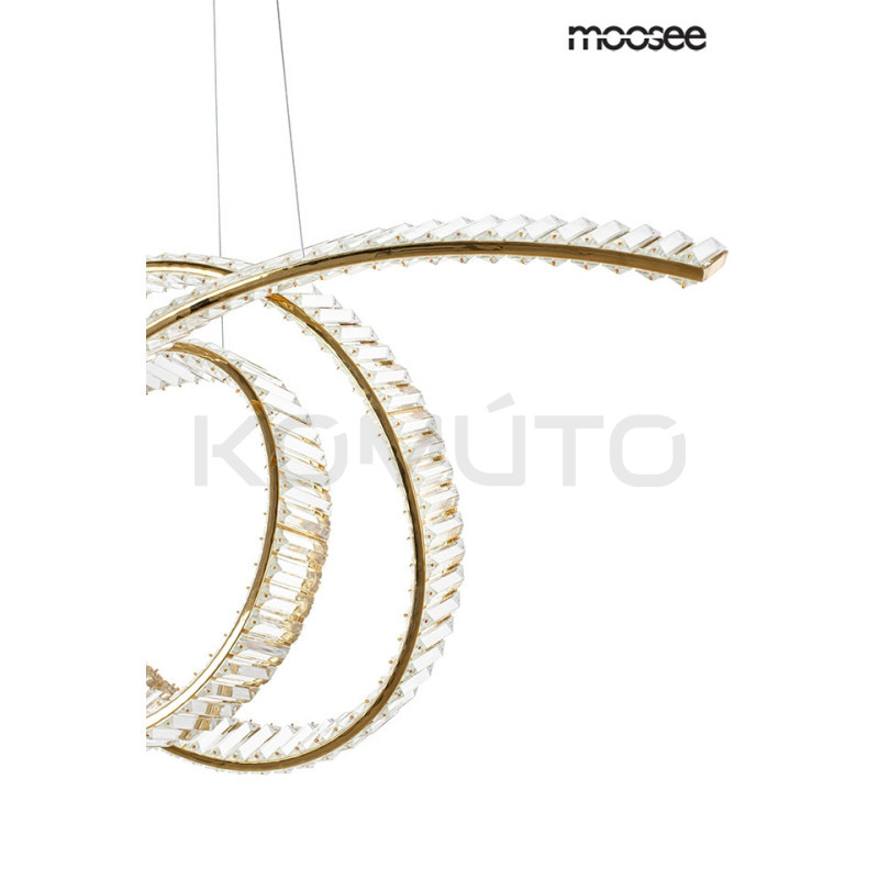 Lampa wisząca kryształowa WAVE 120 złota glamour Lampa wisząca kryształowa WAVE 120 złota glamour