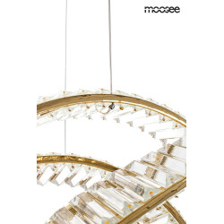 Lampa wisząca kryształowa WAVE 120 złota glamour Lampa wisząca kryształowa WAVE 120 złota glamour