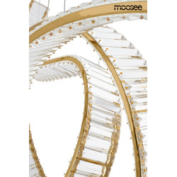 Lampa wisząca kryształowa WAVE 120 złota glamour Lampa wisząca kryształowa WAVE 120 złota glamour