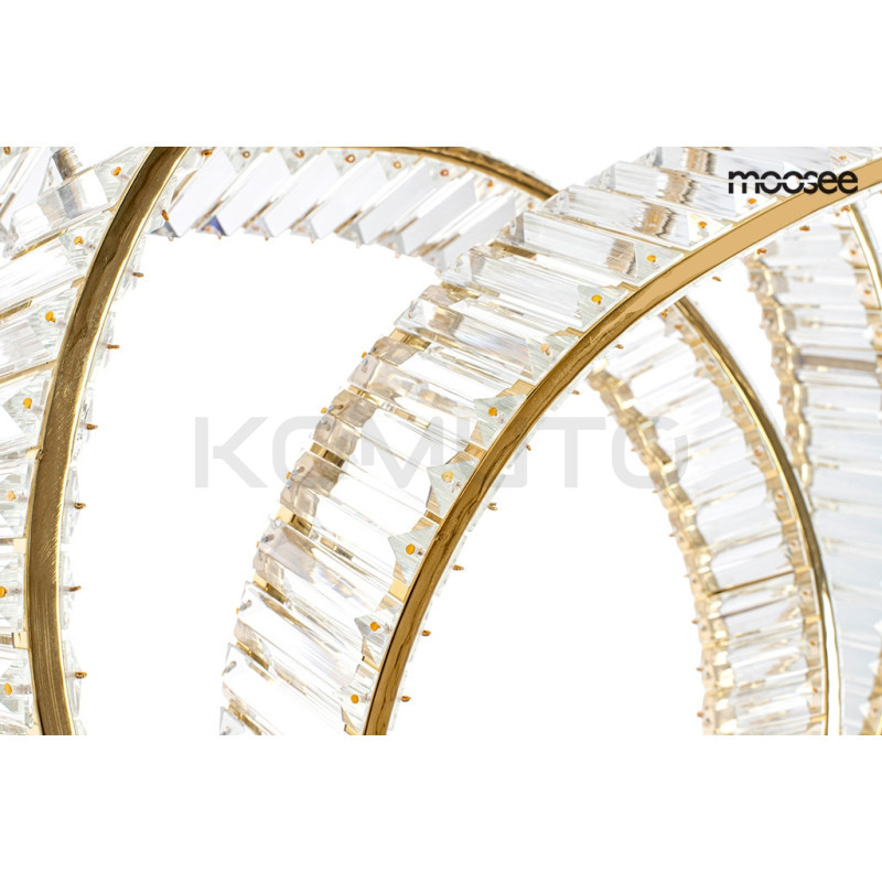 Lampa wisząca kryształowa WAVE 120 złota glamour Lampa wisząca kryształowa WAVE 120 złota glamour