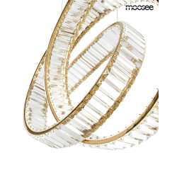 Lampa wisząca kryształowa WAVE 120 złota glamour Lampa wisząca kryształowa WAVE 120 złota glamour