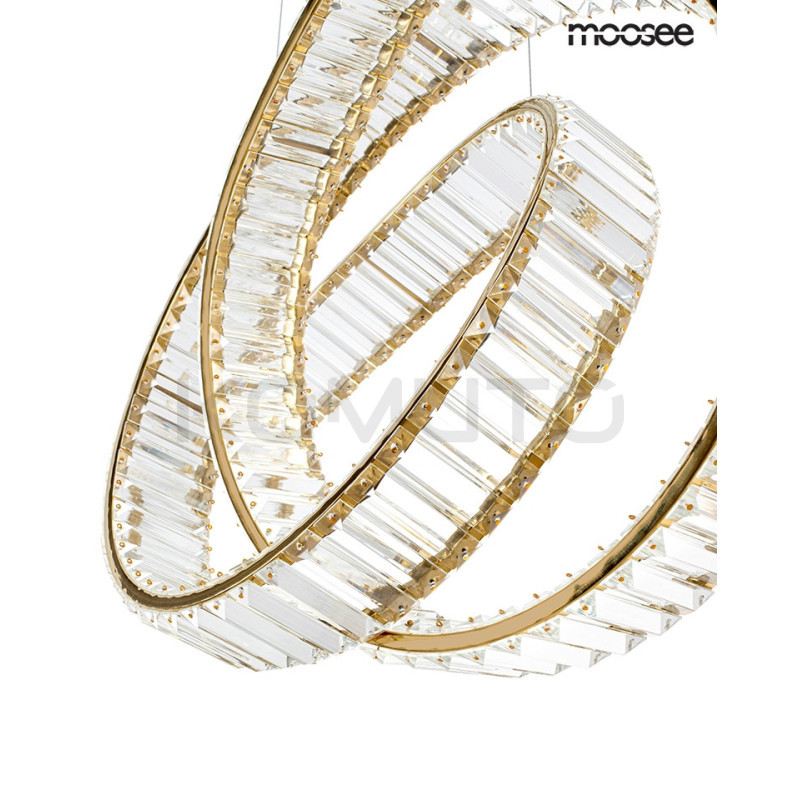 Lampa wisząca kryształowa WAVE 120 złota glamour Lampa wisząca kryształowa WAVE 120 złota glamour