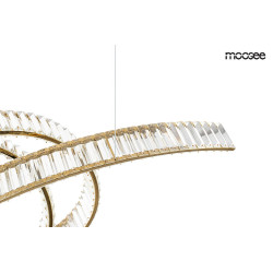 Lampa wisząca kryształowa WAVE 120 złota glamour Lampa wisząca kryształowa WAVE 120 złota glamour