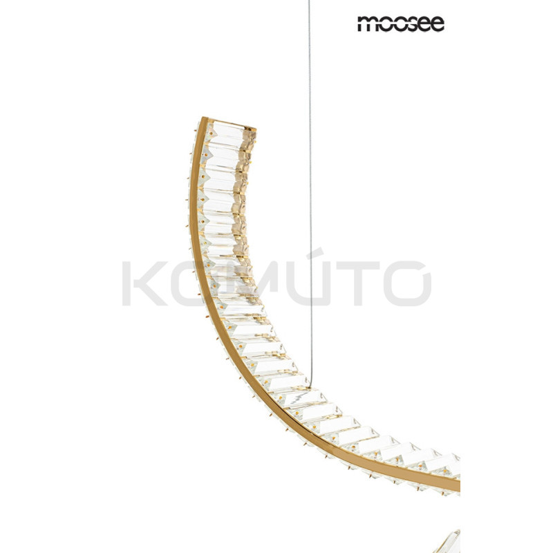Lampa wisząca kryształowa WAVE 120 złota glamour Lampa wisząca kryształowa WAVE 120 złota glamour