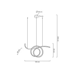 Lampa wisząca kryształowa WAVE 120 złota glamour Lampa wisząca kryształowa WAVE 120 złota glamour