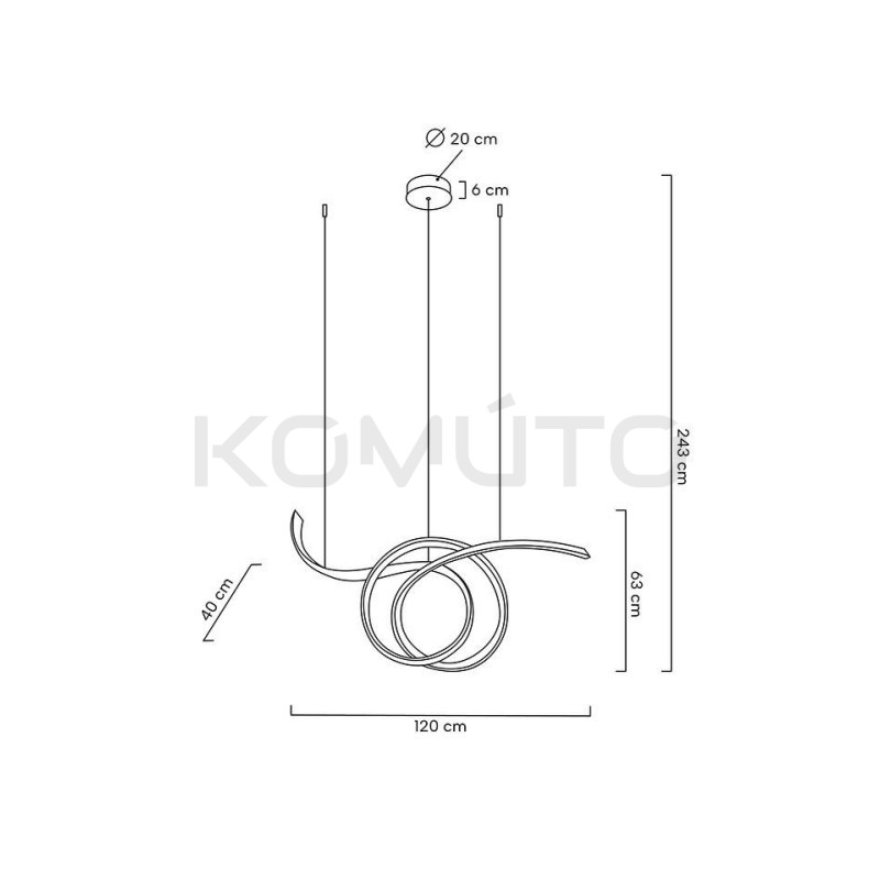 Lampa wisząca kryształowa WAVE 120 złota glamour Lampa wisząca kryształowa WAVE 120 złota glamour