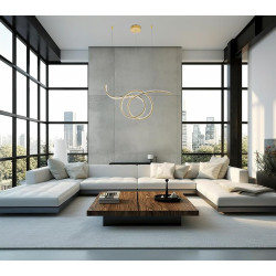 Lampa wisząca kryształowa WAVE 120 złota glamour Lampa wisząca kryształowa WAVE 120 złota glamour