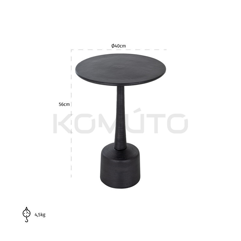 Stolik kawowy Willy 40 okrągły czarny