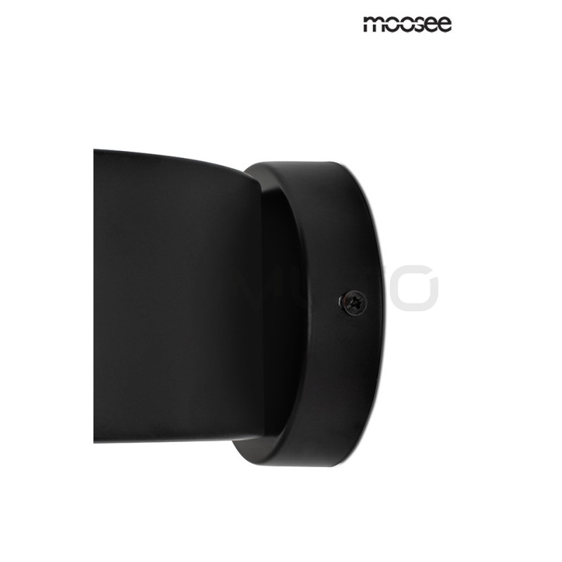 Nowoczesny Kinkiet Arro czarny pierścień obejma do sypialni Nowoczesny Kinkiet Arro czarny pierścień obejma do sypialni