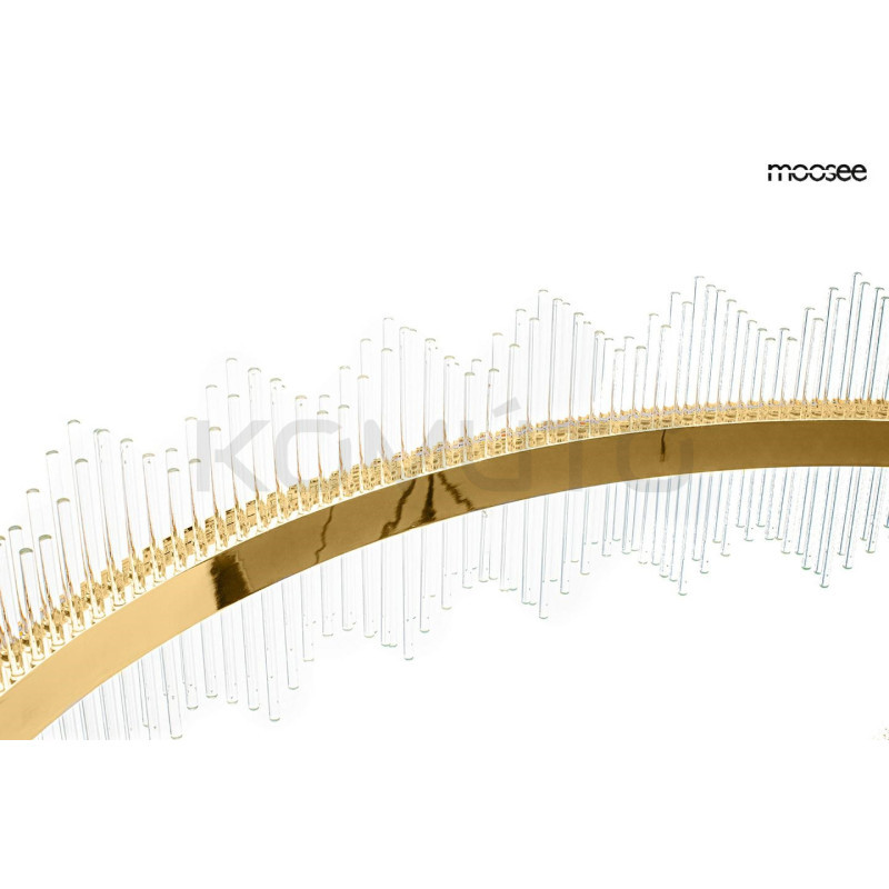 Lampa wisząca glamour Florens 80 złota kryształowe pałeczki