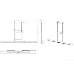 Lampa wisząca Pozioma Bruno czarna mat Led Lampa wisząca Pozioma Bruno czarna mat Led
