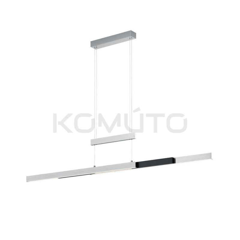 Lampa wisząca Pozioma Bruno srebrna Led