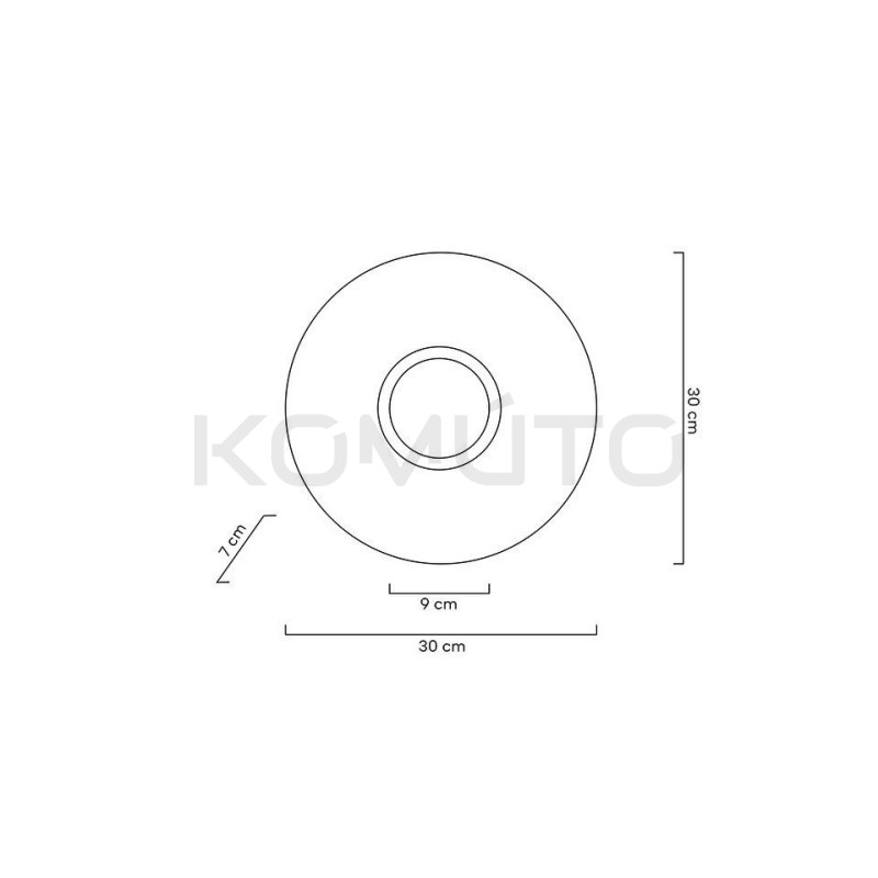 Okrągły Kinkiet ONDA złoty nowoczesny