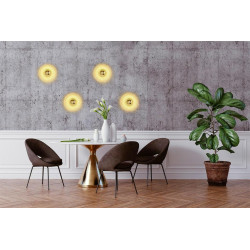 Okrągły Kinkiet ONDA złoty nowoczesny