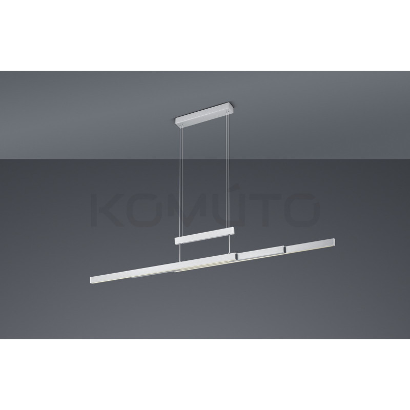 Lampa wisząca Pozioma Bruno srebrny nikiel Led Lampa wisząca Pozioma Bruno srebrny nikiel Led